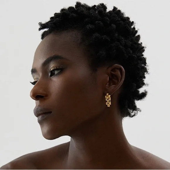 18K Gold Plated Watch Chain Earrings*Watch Band*Watch Link*ML - Picture 4 of 6